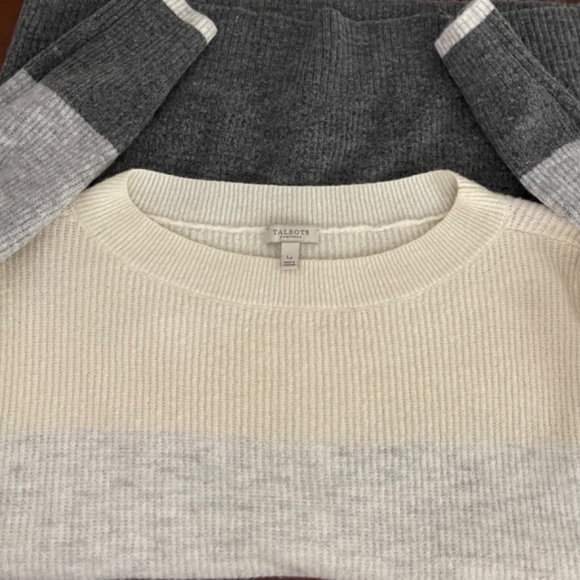 Women’s Talbots Multi Color Sweater Size P. L Made In Jordan Soft Warm Cozy - Picture 6 of 6